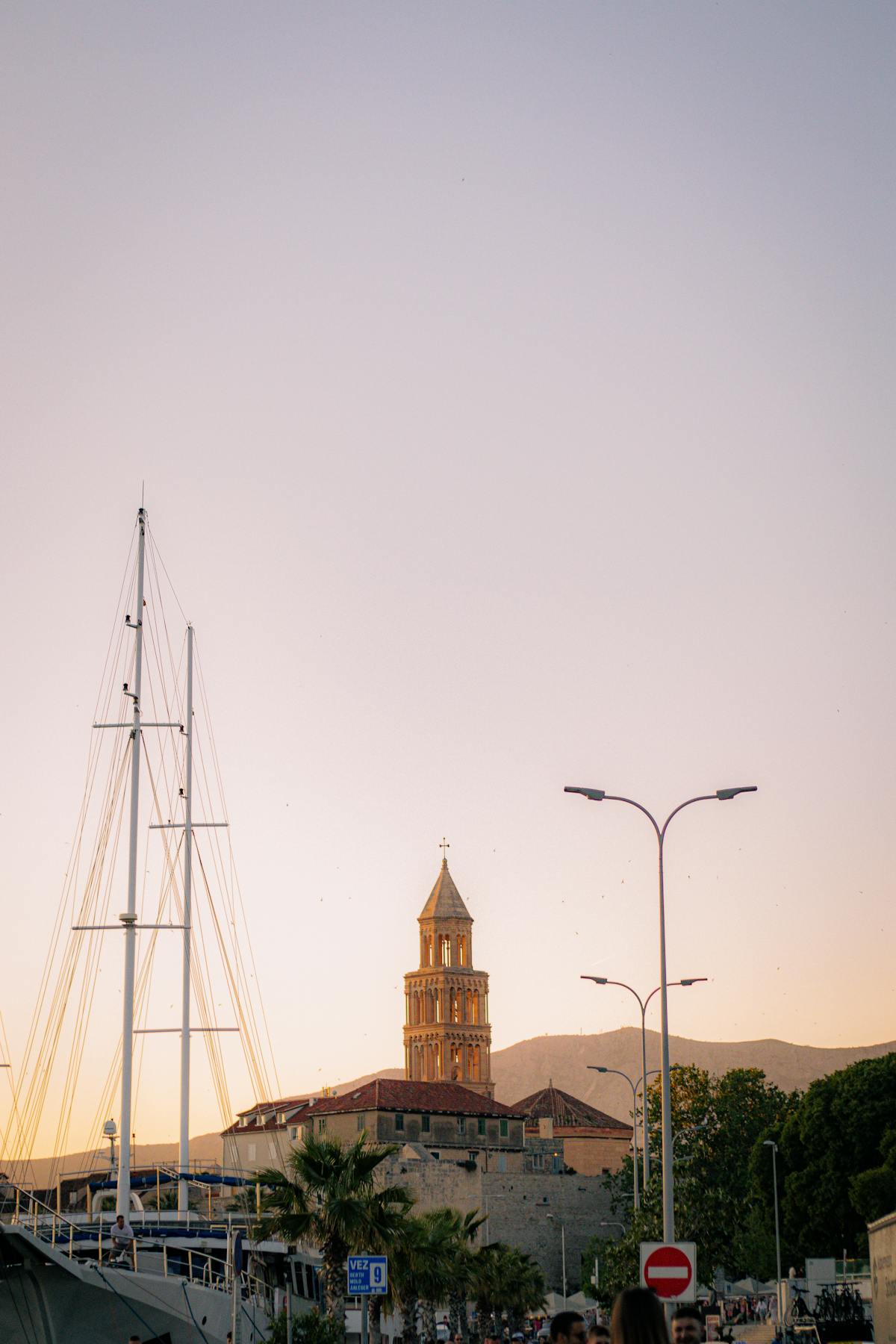 90 days in Croatia - Diocletians Palace at sunset in Split for American expats
