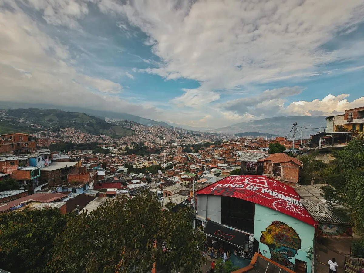 cheapest countries to live in for Americans - aerial view of Medellín Colombia cityscape