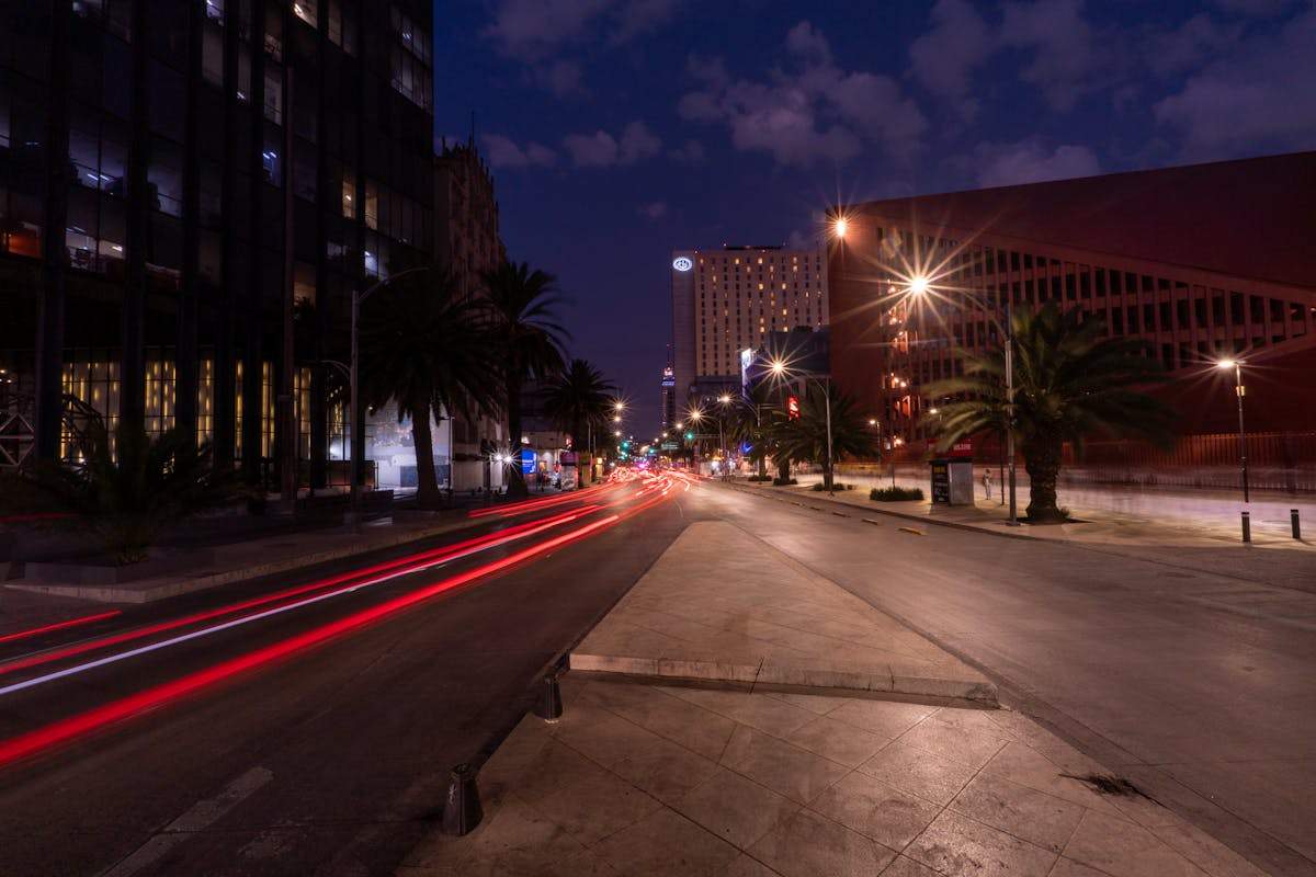 Mexico City street at night - digital nomad visa guide for Americans