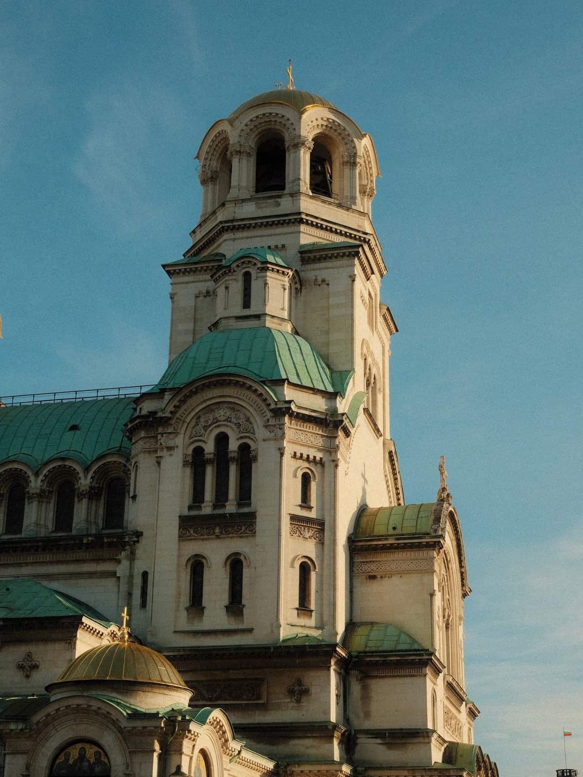 Alexander Nevsky Cathedral bell tower in Sofia, a Bulgaria digital nomad visa destination