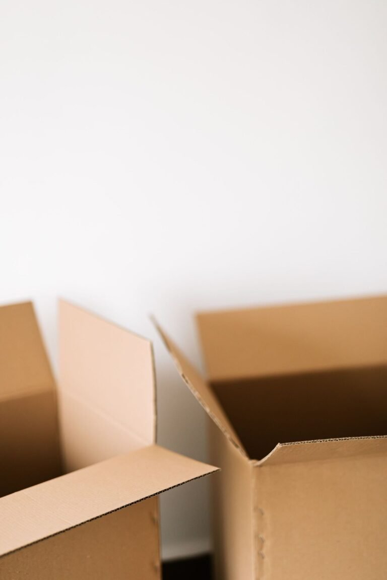 Sell Everything and Move Abroad: The 7 Real Numbers From My Move 20 Open empty cardboard boxes on the floor against a plain white wall